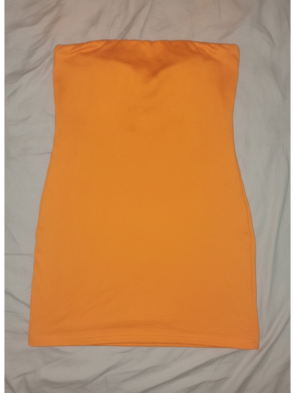 Rue21 Orange Strapless Bodycon Mini Dress - Casual Summer Style